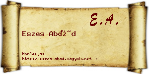 Eszes Abád névjegykártya